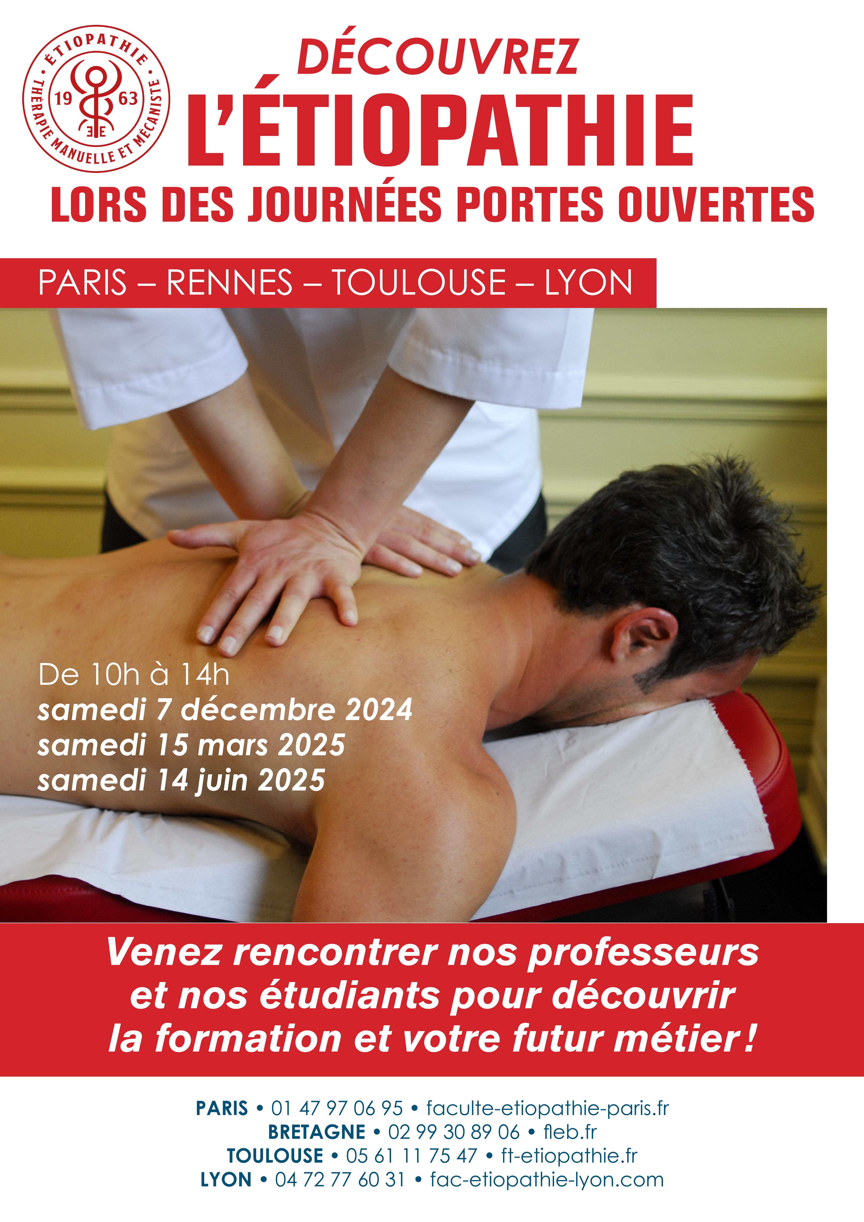 Faculté Libre d'Etiopathie Lyon (69) Thérapie manuelle