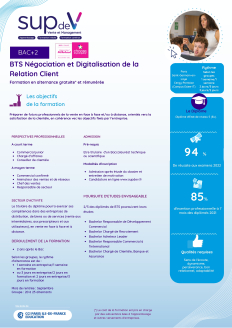 BTS Négociation et Digitalisation de la Relation Client