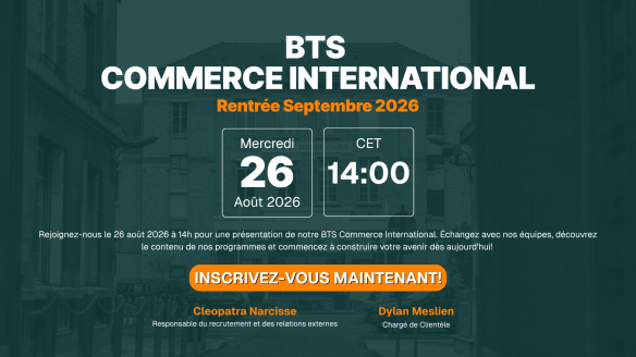 Wébinaire : BTS Commerce International